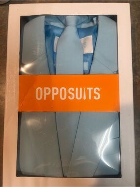 OppoSuits Light Blue Kids Suit and Tie Set